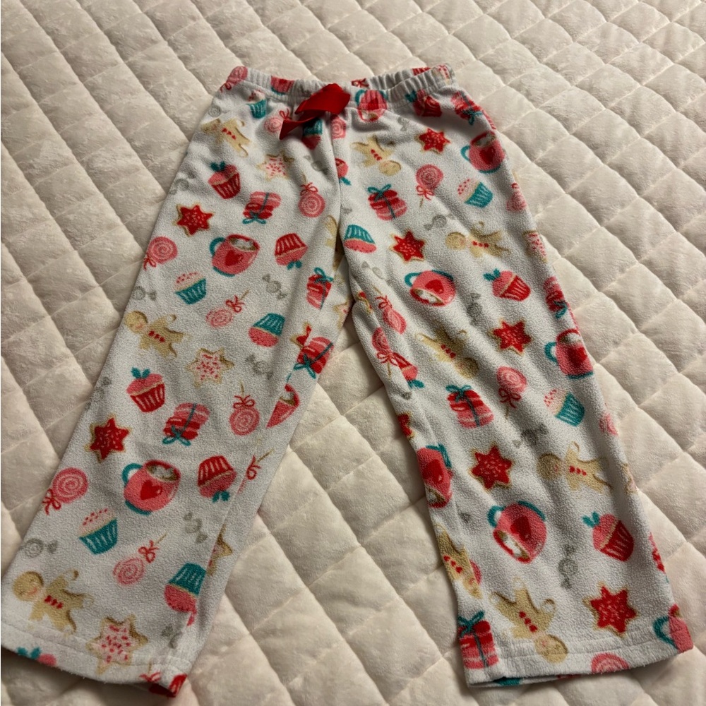 Carter's Kids Pajama Bottoms with Red and White Festive Print